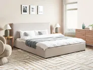 Wasserbett Samtstoff LAVAUR 180 x 200 cm Cremeweiß_985522