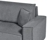 Eckschlafsofa 3-Sitzer KARILA mit Stauraum Stoff Dunkelgrau rechtsseitig_886056