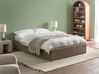 Ottoman Bed without Headboard DINAN Boucle Taupe 140 x 200 cm (EU Double)