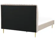 Bett mit Lattenrost Samtstoff MARVILLE 140 x 200 cm Beige_835971