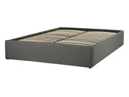 Ottoman Bed without Headboard DINAN Fabric Dark Grey 140 x 200 cm (EU Double)_759549