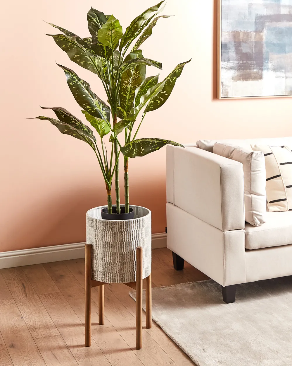 Blumentopf mit Beinen PINSAPO 30 cm Metall Grau