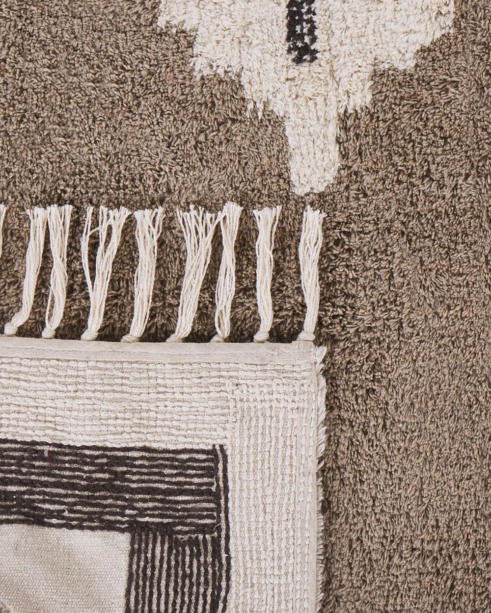 Rug GEYVE Beige 140 x 200 cm Cotton_817449