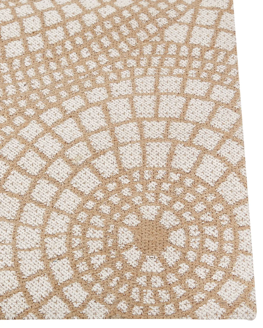 Teppich ARIBA Weiß Beige 80 x 150 cm Jute_852813