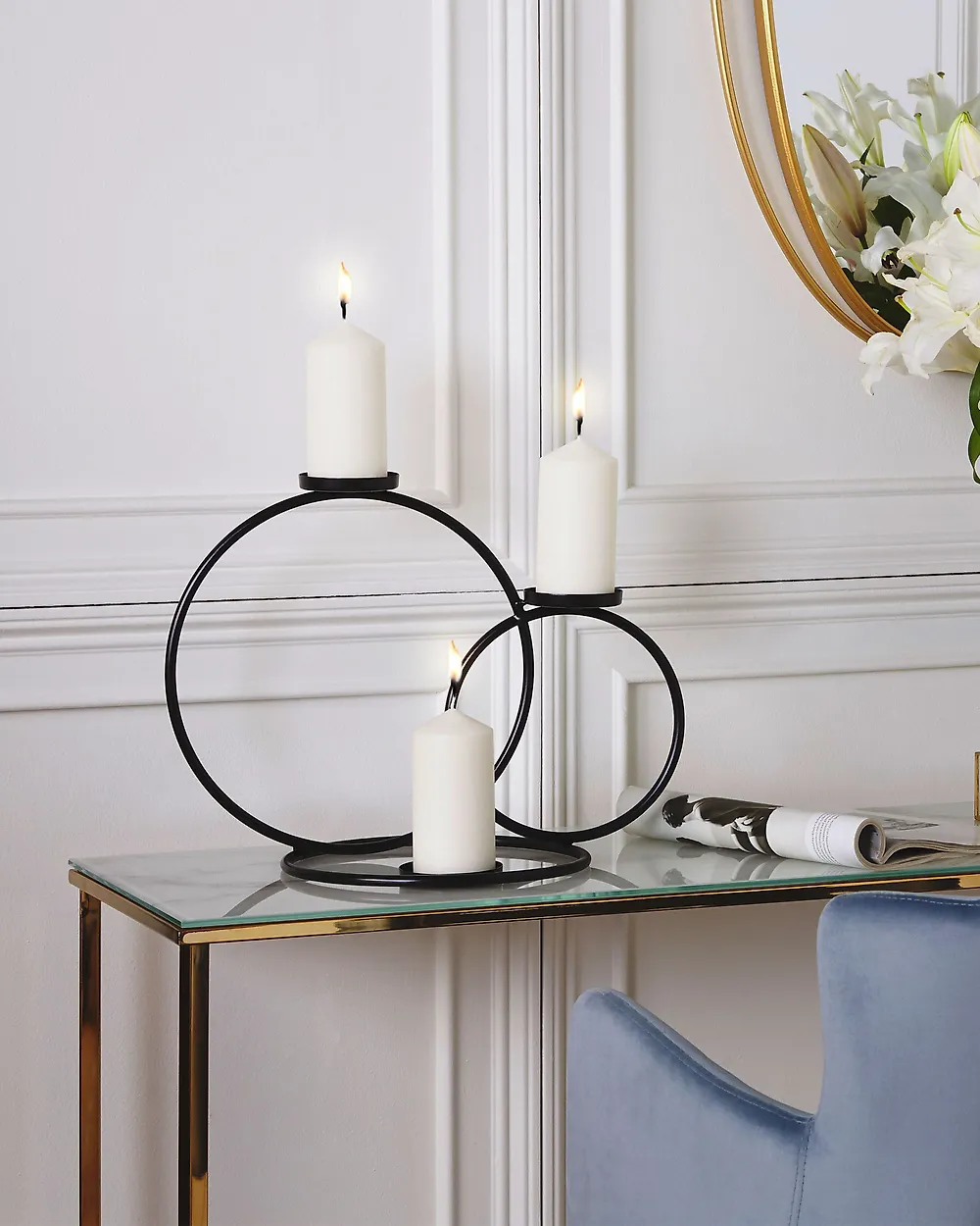 Kerzenständer CAKUNG 33 cm Metall Schwarz_1182369
