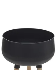 Blumentopf mit Beinen AGROS 30 cm Metall Schwarz_804782