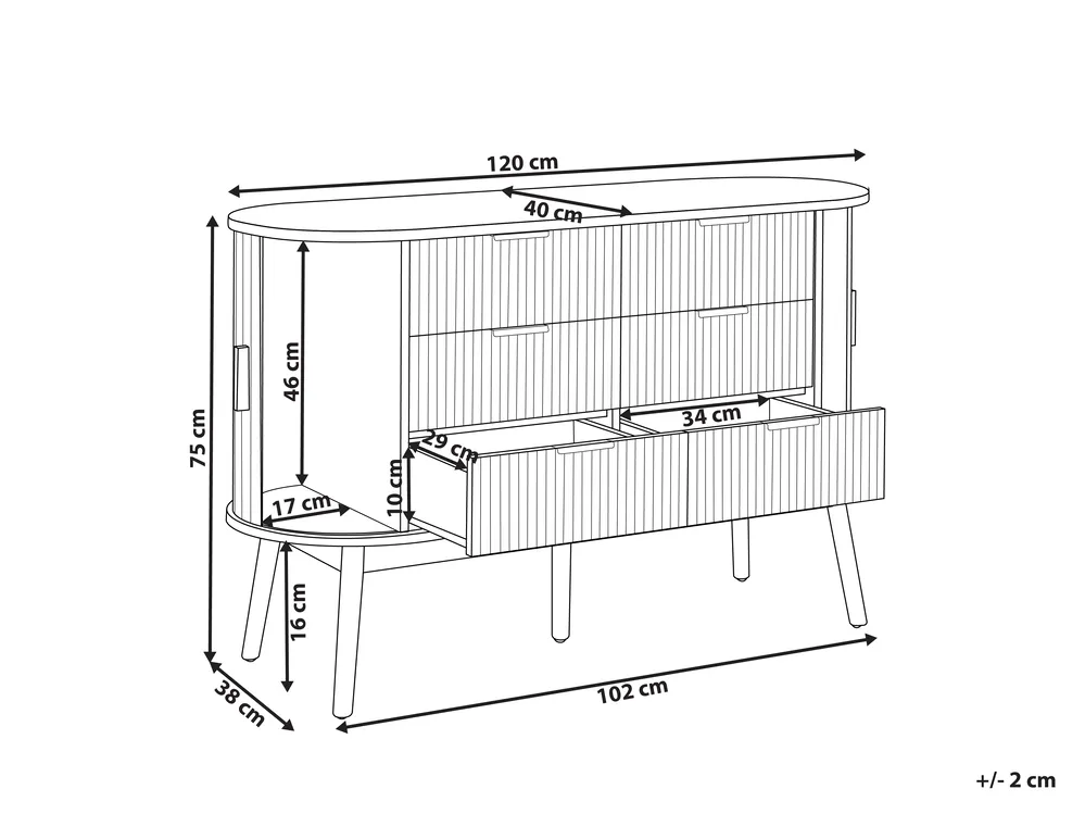 6 Drawer Chest SELAH Brown_935638