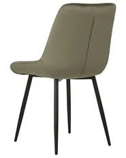 Set of 2 Dining Chairs MELROSE Velvet Olive Green_901913