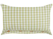 Dekokissen 2er Set TALYA 40 x 60 cm Olivgrün Kariertes Muster_902182