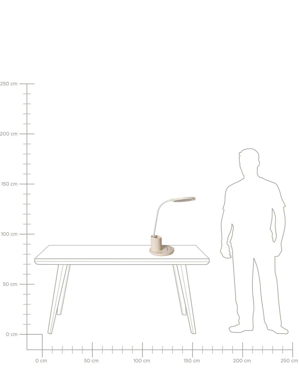 LED Desk Lamp VELA with Dimmer Light Beige_1019231