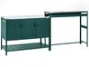 2 Piece Outdoor Kitchen Set with Bar Table MAENZA Green Metal