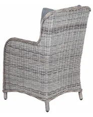 Set mit 2 Stühlen und Sitzkissen CASCAIS Polyrattan Grau_739930