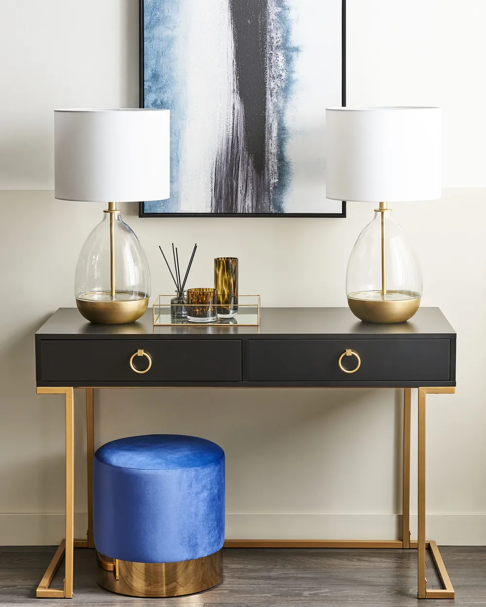 Dekotablett GRENOBLE Glas Gold_860104