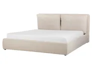 Bett mit Stauraum BAJONNA Stoff Hellbeige 180 x 200 cm_912500