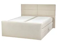 Boxspringbett mit Stauraum ARISTOCRAT Stoff Hellbeige 160 x 200 cm_873601
