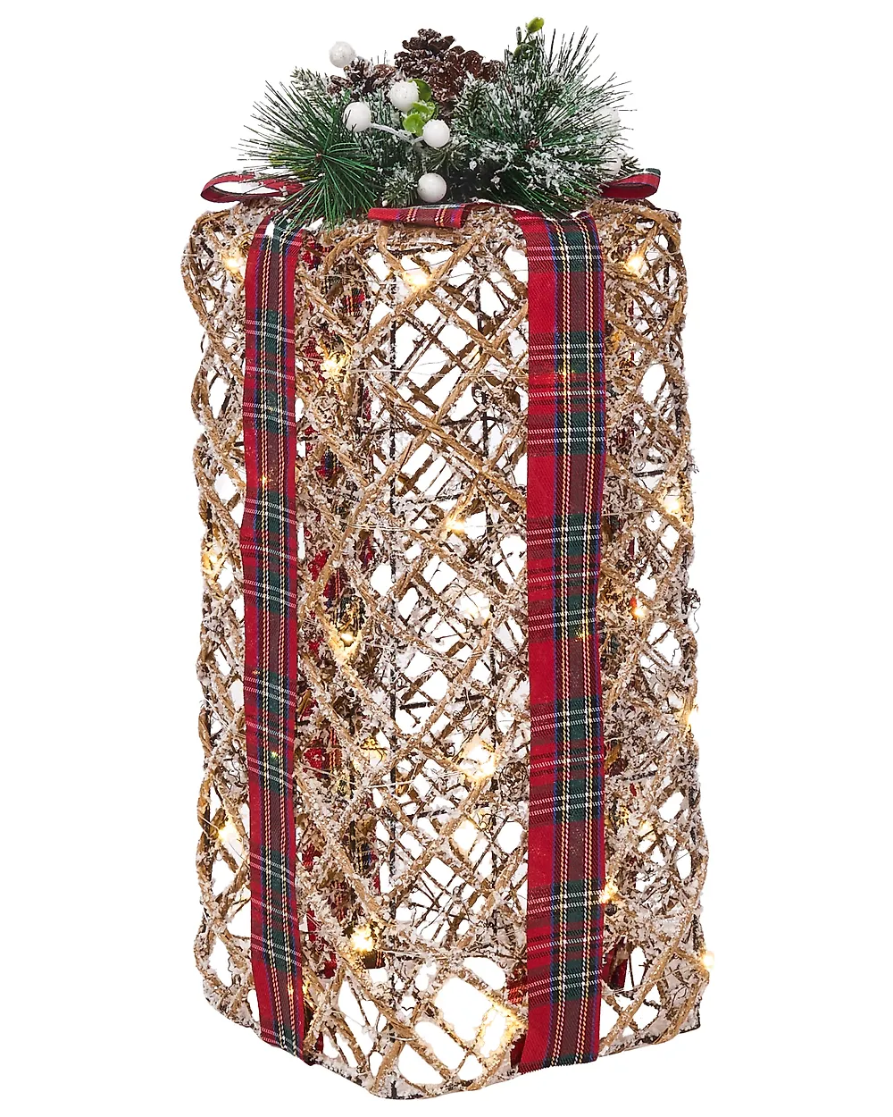 Weihnachtsdekoration 3er Set LED KAUSALA 65/55/45 cm Weihnachtsgeschenke Braun_1179616