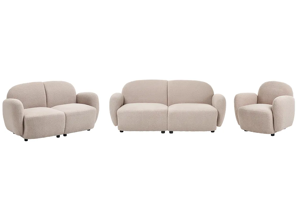 Bankenset 6-zits JULE Bouclé Beige_1125988