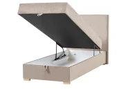 Divan Bed with Storage MAJOR Fabric Taupe 90 x 200 cm (EU Single)_1028088
