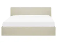 Ottoman Bed ORBEY Fabric Light Beige 160 x 200 cm (EU King Size)_728138