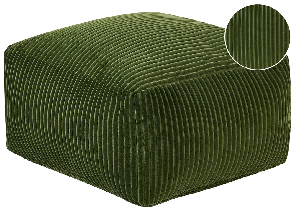 Pouf MUKKI Baumwolle Dunkelgrün