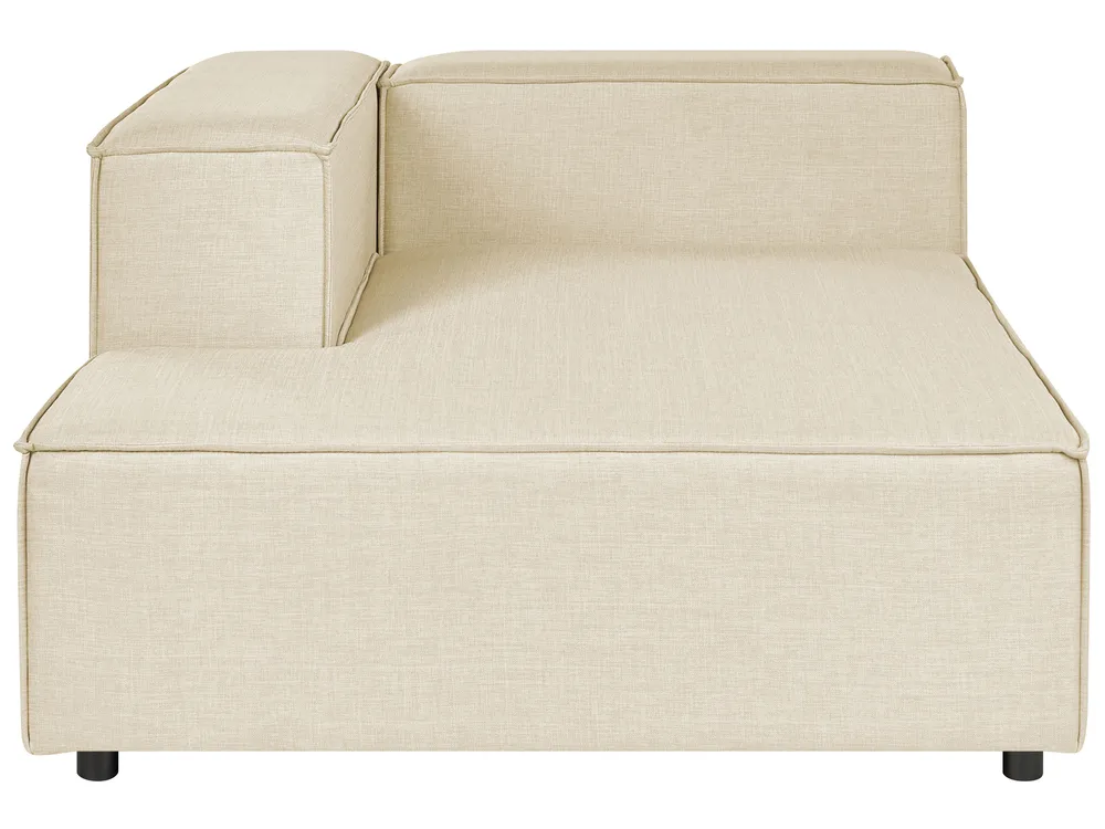 Modular Corner Sofa 2 Seater APRICA Faux Linen Beige Right Hand_856936