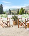 Set of 2 Garden Chairs CINE Acacia Wood Light Green