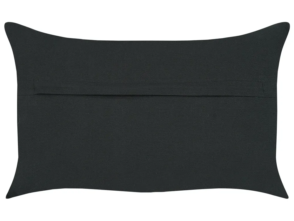 Dekokissen 2er Set VELOOR 30 x 50 cm Baumwolle Dunkelgrau Orientalisches Muster_826967