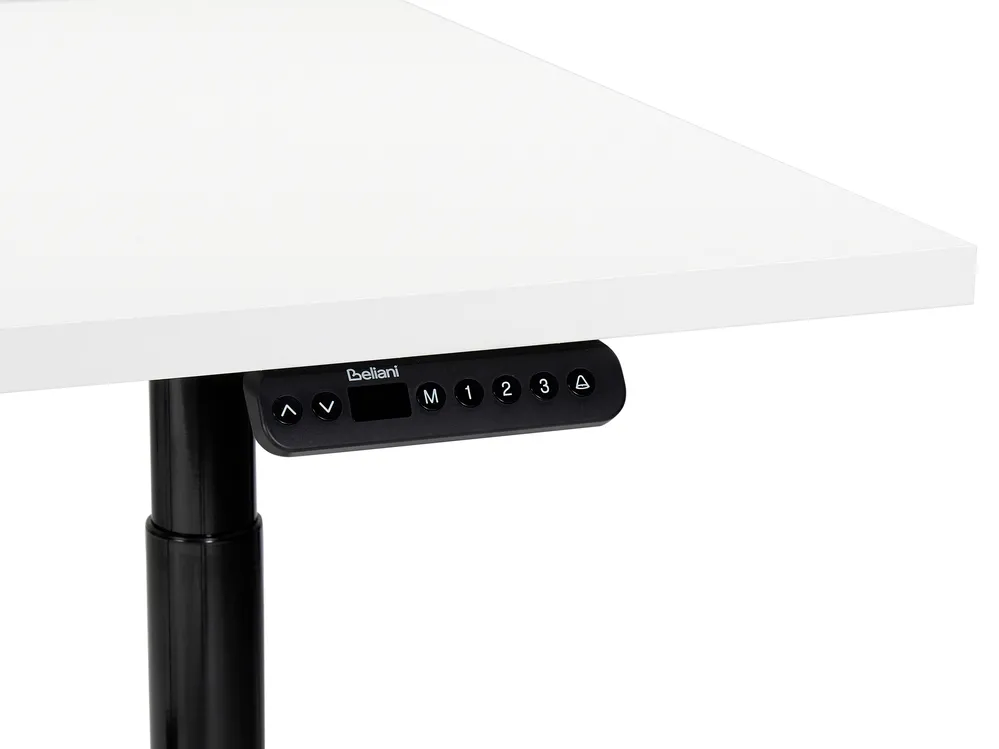 Schreibtisch elektrisch höhenverstellbar DESTINAS 180 cm 80 cm Weiß / Schwarz_899741
