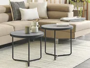Set of 2 Coffee Tables MELODY Grey Concrete Effect_823451
