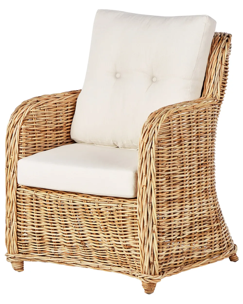 Gartensofa Set 5-Sitzer ALESSANO Rattan Naturfarben_928589