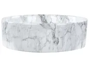 Aufsatzwaschbecken MANIS ⌀ 40 cm Keramik Weißer Marmor_934708
