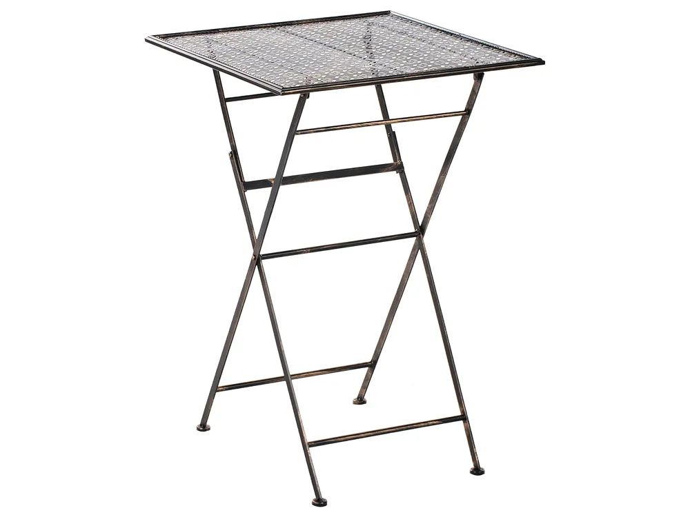 Garten Bartisch BORMIO 60 cm 60 cm Metall Schwarz