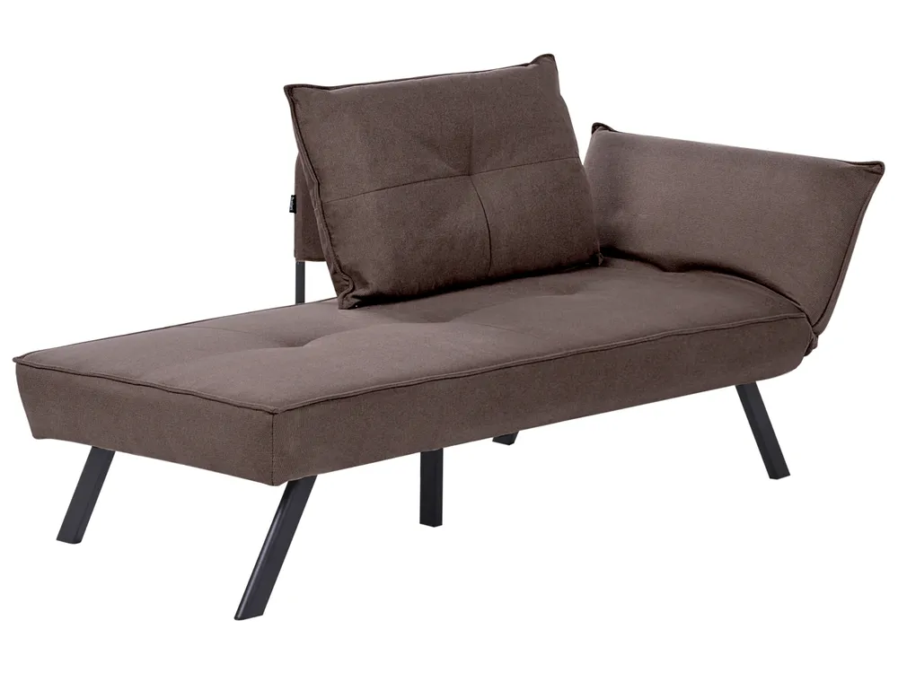 Rechtsseitige Chaiselongue ROCAMADOUR Stoff Braun_1029256