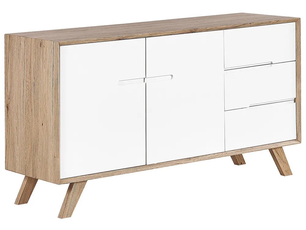 Sideboard mit 2 Türen FORESTER Braun / Weiß