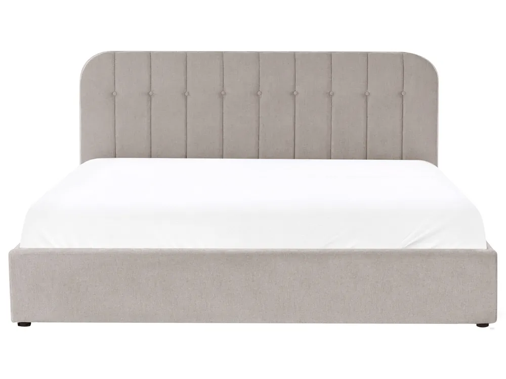 Ottoman Bed CHALLANS Chenille Taupe 180 x 200 cm (EU Super King)_1023089