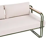 Garden Lounge Set with Table and Ottoman 3 Seater CAMEROTA  Metal Green_1156971