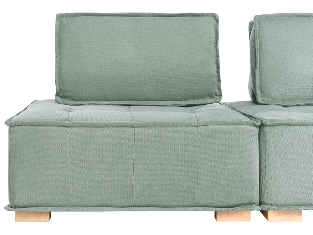 Modul Ecksofa 5-Sitzer TIBRO Stoff Hellgrün rechtsseitig_1057820