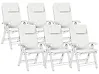 Outdoor Sitzkissen 6er Set JAVA/AMANTEA PREMIUM 50 x 71 cm Cremeweiß