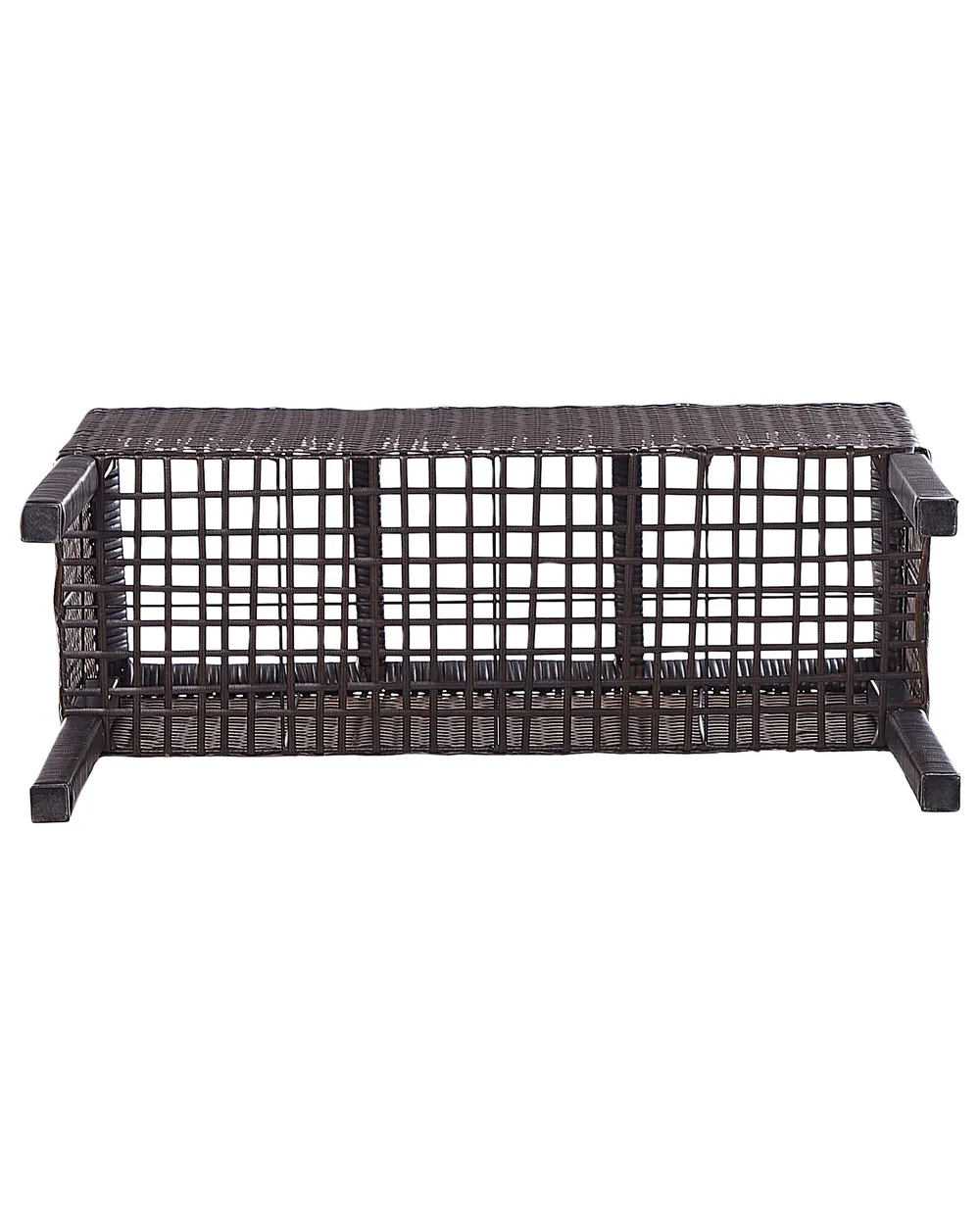 Blumentopf mit Beinen CARAGANA 77 cm Polyrattan Dunkelbraun_914480