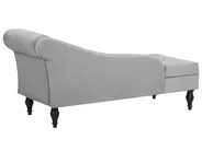 Rechtsseitige Chaiselongue PESSAC mit Stauraum Samtstoff Hellgrau_763409