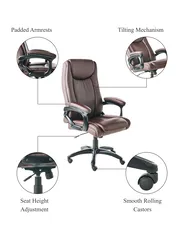 Executive Chair GRACEFUL Faux Leather Dark Brown_995315