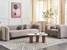 Sofa 3-Sitzer LEIREN Samtstoff Taupe