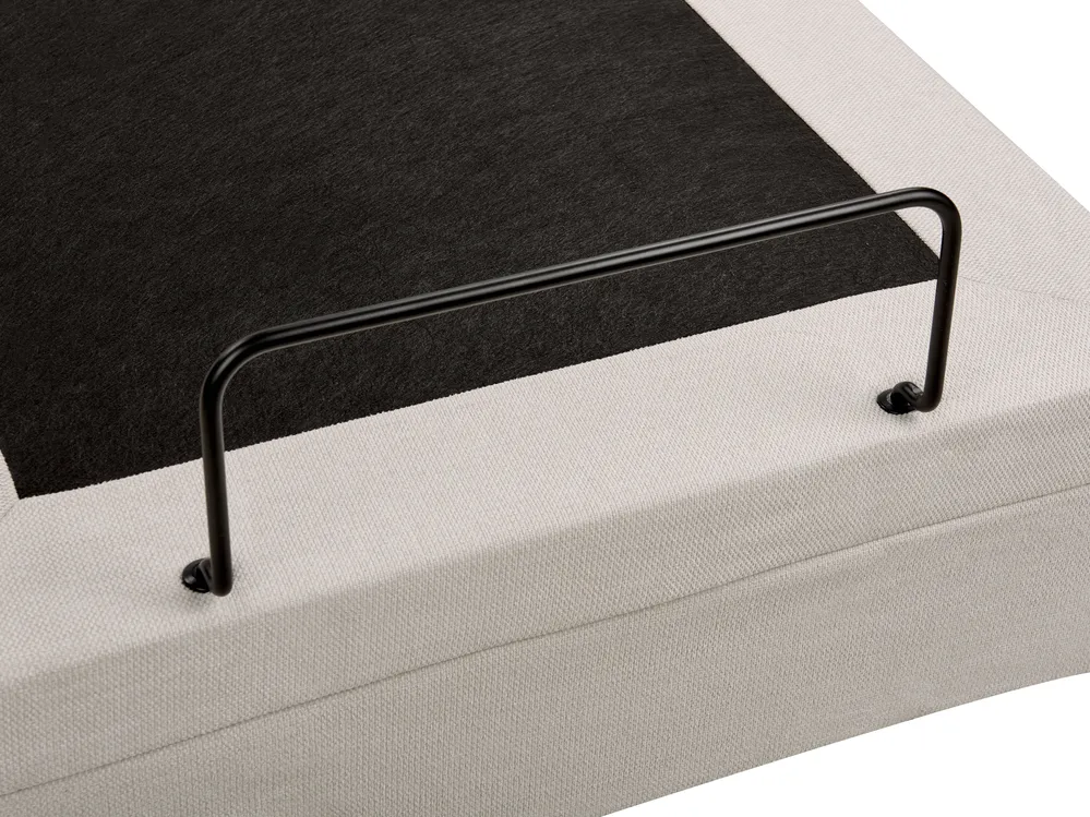 Bett verstellbar Stoff DUKE 80 x 200 cm Hellbeige_973404