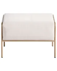 Gartenstuhl 2er Set NIMIS mit Ottomane Hellbeige_1055735