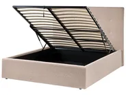 Bett mit Stauraum LORIENT Bouclé Beige 140 x 200 cm_1040223