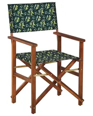 Set of 2 Garden Chairs CINE Acacia Wood Dark Green_819194
