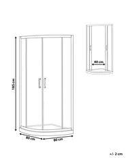 Duschkabine JUKATAN 80 x 80 x 185 cm Silber_944684