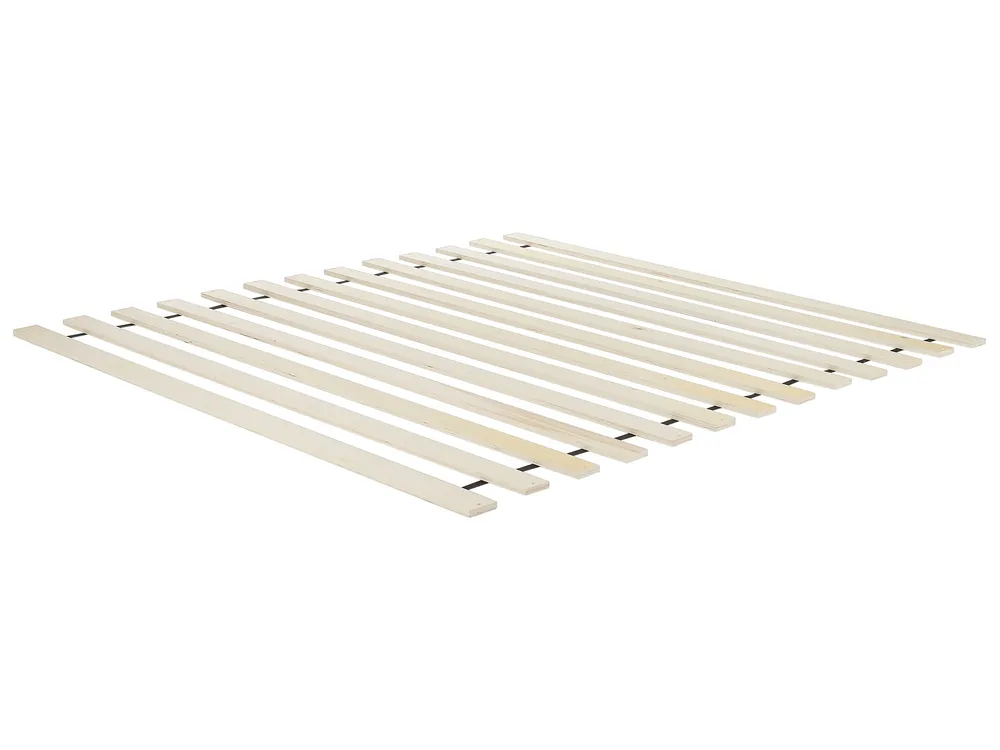Himmelbett Holz HERLIERE 180 x 200 cm Hellbraun_1039626