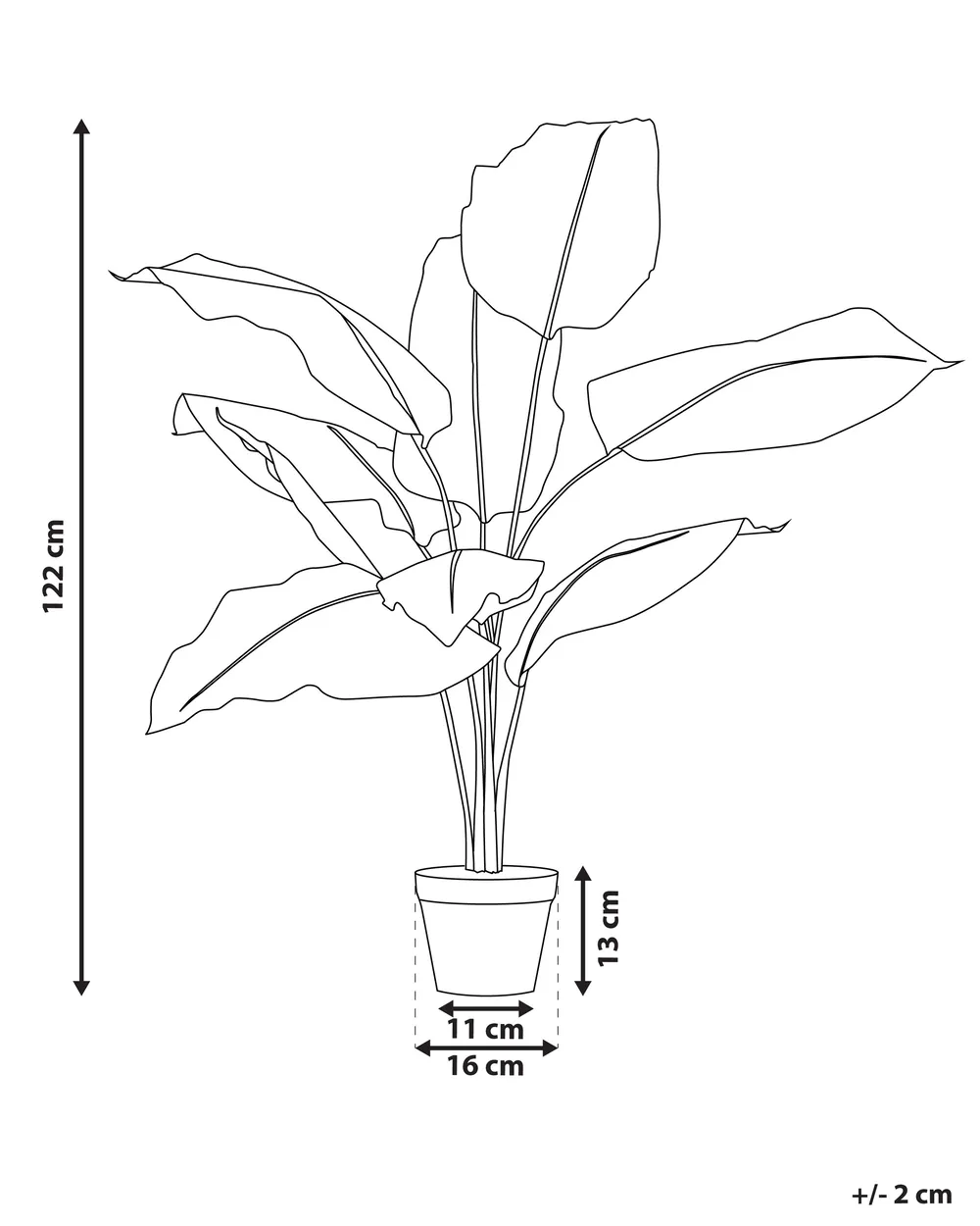 Kunstpflanze DIEFFENBACHIA 122 cm Grün_774431