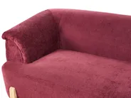 Sofa 3-Sitzer ALNOR Chenillegewebe Burgunderrot_1019096